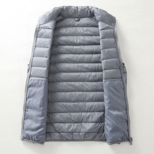 Vestes matelassées amples personnalisées OEM Manteau matelassé d'hiver en toile épaisse à col montant et logo à l'avant pour femmes pour hommes - Product Image 4