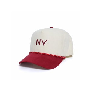 Wholesale Vietnam Manufacturer <b>Waterproof</b> Golf <b>Hats</b> Twisted Two Tone Rope Cap 5 Panel Custom Embroidered Logo Curved Bill Caps - Product Image 2