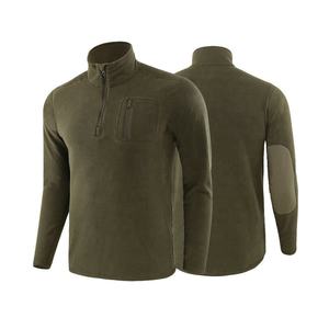 Tactical Men's Fleece Hunting <b>Jacket</b> Outdoor Thermal Hiking Pullover 1/4 Zip Style Breathable Warm Sportswear Coat - Product Image 6
