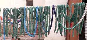 Cuentas de vidrio en forma de disco, accesorio hecho a medida, aspecto antiguo, color amarillo, ideal para diseñadores étnicos de joyería - Product Image 6