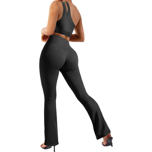 กางเกงออกกำลังกายเอวสูงเลกกิ้งเซ็กซี่ของผู้หญิงกางเกงโยคะไร้รอยต่อดีไซน์ใหม่ OEM - Product Image 6