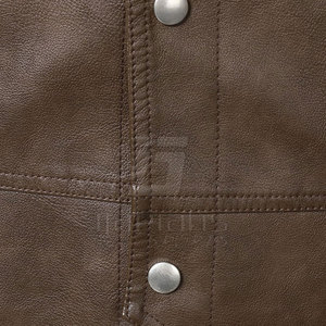 Gilet en cuir de qualité supérieure pour homme, coupe ajustée, tenue élégante et décontractée pour les activités de plein air, gilet en cuir - Product Image 4