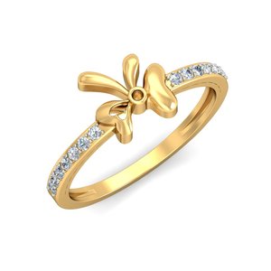 Bague Ishi Diamonds Graceful Butterfly en or 18K avec diamant de laboratoire étincelant - Product Image 2