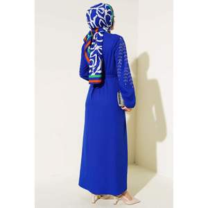 Abaya Saxe with <b>Stone</b> Embellished Arms - Product Image 2