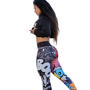 Leggings d'entraînement pour femmes Taille haute Longueur cheville Leggings push up Slim Leggings Fitness Digital Sublimation Printing Leggings - Product Image 5