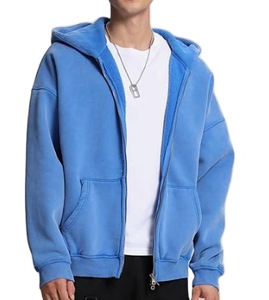 Sweat-shirts à fermeture éclair pour hommes, vêtements décontractés, best-sellers, coton lourd, lavage à l'acide, sweat-shirts à fermeture éclair pour hommes et unisexe, surdimensionnés - Product Image 2