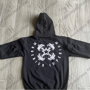 Sweat à capuche unisexe surdimensionné 100% coton Streetwear sérigraphie pour l'hiver - Product Image 2