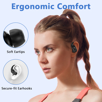 T60 TWS earphone nirkabel Bluetooth V5.3, earphone Game olahraga tahan air IPX6 dengan mikrofon untuk Xiaomi Huawei