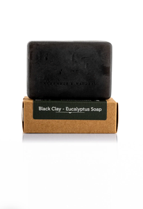120 gr. Jabón de Arcilla Negra Natural de Tamaño Regular con Eucalipto, Impresión Serigráfica Ankara, para una Limpieza Profunda y Refrescante del Cuidado de la Piel - Product Image 2