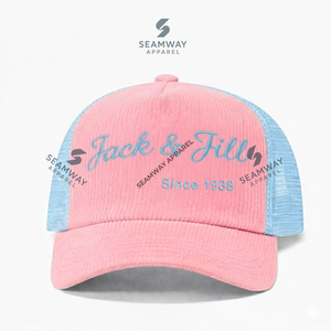 Jack and Jill Of America Custom Trucker Hat Mesh Back cap High Quality Casual Embroidered Snapback Front <b>Foam</b> Curved Visor Mesh - Product Image 2