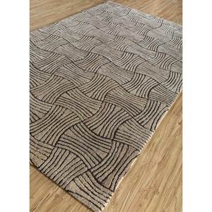 พรมขนสัตว์ทอมือลายเรขาคณิตสีเบจและสีน้ำตาล รุ่น Tahn-06 สำหรับห้องนั่งเล่น ทางเดิน ห้องนอน และทางเข้าบ้าน - Product Image 2