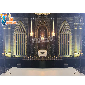 Décor de scène de centre de congrès canadien chic Scène moderne luxueuse pour mariages canadiens Ensemble de scène de réception de mariage arabe - Product Image 1