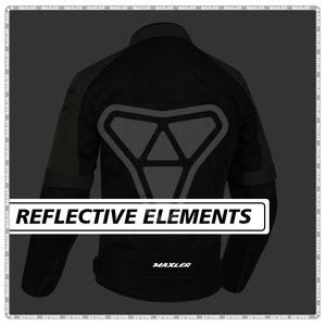 แจ็กเก็ตมอเตอร์ไซค์กันน้ำสำหรับผู้ชายใช้ได้ทั้งชายและหญิงน้ำหนักเบาผ่านการรับรอง CE - Product Image 4