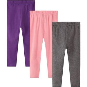 Collants Slim Fit couleur rose tricoté mélange Spandex Yoga porter Gym exercice filles enfants décontracté en plein air été pantalon Leggings - Product Image 6