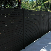 Panneaux de clôture modernes en aluminium thermolaqué pour la vie privée des villas et des jardins, résistants à la rouille et à l'eau, pour balustrades extérieures