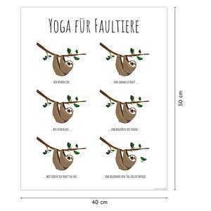 Yoga for Sloths <b>Poster</b> Durable Paper Wall Decor - Product Image 3