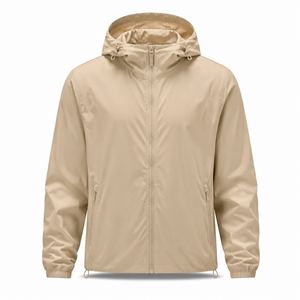 Chaqueta Cortavientos con Capucha Personalizada para Hombre, de Poliéster Ligero, Resistente al Agua, para Viajes al Aire Libre, Casual, OEM, ODM, Marca Privada, Venta al Por Mayor - Product Image 1