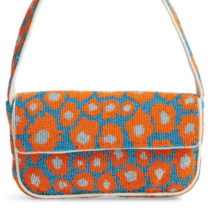 Sac à main à bandoulière en perles fait main avec motif floral et géométrique, motif floral, sac à main de soirée et de fête de luxe pour femmes et filles - Product Image 1