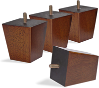 Pieds de canapé carrés en bois massif sur mesure pour mobilier moderne, salon, appartement, extérieur, hôpital, atelier, remplacement