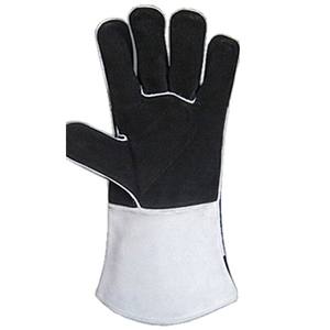 Gants de soudage personnalisés en cuir de chèvre noir de qualité supérieure/Nouveau dernier design 2025 Gants de soudage - Product Image 2