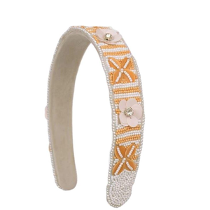 <b>Hairband</b> Embroidered Headband for Women Beaded Headbands Custom Size Bridal Accessory <b>Hairband</b> - Product Image 1