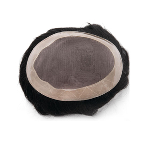 วิกผมเรมีอินเดียสำหรับผู้หญิงวิกผมแท้8นิ้วทำจากผ้าไหมสีธรรมชาติฐานแบบโมโน - Product Image 3