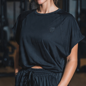 Camisetas Deportivas Extra Grandes para Mujer, Ropa de Gimnasio con Hombros Caídos, Camiseta de Ejercicio con Cuello Redondo, Ajuste Holgado, Camiseta Deportiva para Mujer - Product Image 2