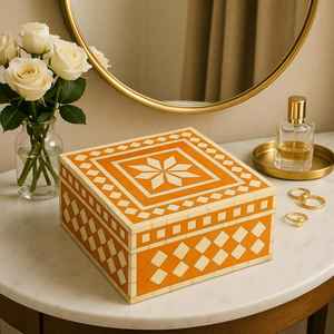 Caja Decorativa de Lujo Hecha a Mano con Incrustaciones de Hueso y Solución de Almacenamiento Personalizada por Global Exports - Product Image 5