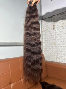 Extensions de cheveux humains sans couture en gros, 100g, cheveux indiens de haute qualité, type de cheveux indiens - Product Image 3