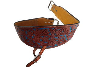 Accesorio de ropa ecuestre personalizable de piel Premium Western Horse Cinch Flank Back Girth para equitación occidental - Product Image 4