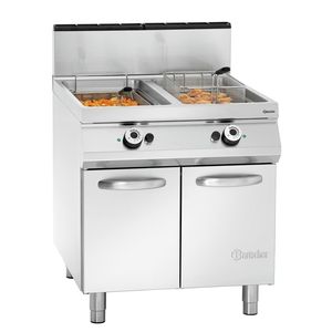 Friteuse à gaz verticale à 2 réservoirs, friteuse électrique - Product Image 1
