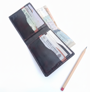 Anwar Enterprises - Cartera de Cuero Genuino con Bloqueo RFID para Tarjetas de Crédito, Grabada, de Cuero Curtido Vegetal, con Cierre Abierto de 4 Pulgadas - Product Image 4