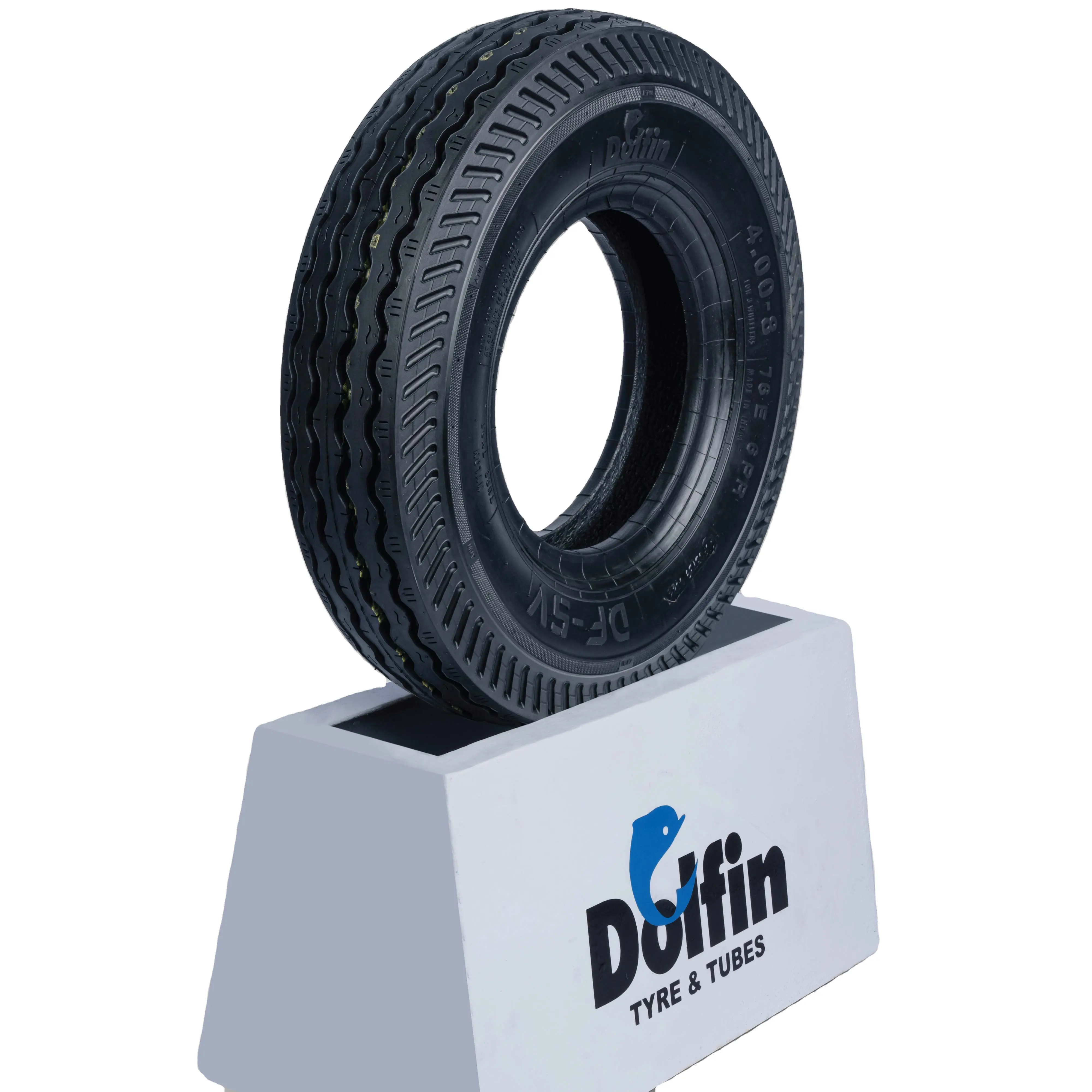 Made in India Best Selling Top Quality Dolfin 4.00-8 Auto Rickshaw and Three Wheeler Durable Tyres available at Reasonable Price