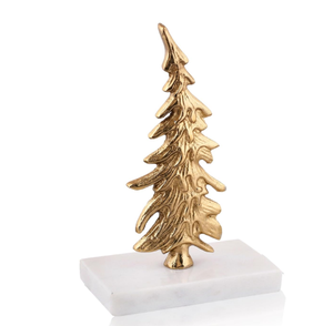 Árbol de Navidad Metálico de Alta Calidad con Base de Hierro Dorado, Adornos Navideños Metálicos para Decoración del Hogar - Product Image 1