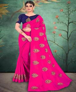 Les plus choisis Festival porter Georgette imprimé Saree avec chemisier pièce femmes indiennes portent Sari bas prix en gros Surat ApparelGarment - Product Image 4