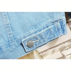 <b>Men</b> Denim Jeans / <b>Trucker</b> <b>Jacket</b> in Best Quality With Custom Colors and Custom Logo Made in Pakistan - Product Image 2