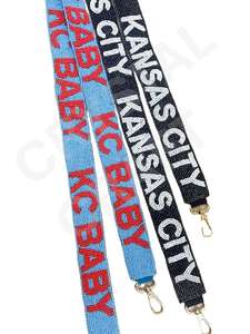 BOOMER SOONER Customized White Gold Seed Bead Bag Straps Fashion <b>Accessories</b> with Unique Beaded Purse Strap Design - Product Image 4