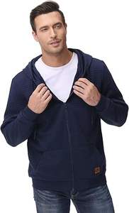 Sudadera ligera personalizada para hombre, chaqueta con estampado de abullonado, sudadera informal elegante con cremallera para una cómoda ropa de invierno - Product Image 4