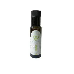 Rasa vanili kualitas tinggi buatan Italia minyak kelapa di 100ml botol kaca untuk memasak dan untuk digunakan pada kulit atau rambut