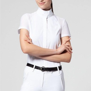 Camisas ecuestres deportivas de manga larga para mujer, compresión para montar a caballo, ligeras, transpirables, impermeables, acolchadas ecológicas - Product Image 5