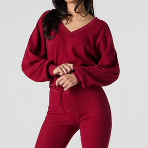 Sweat-shirt vintage en coton 100% pour femme, lavage à l'acide, séchage rapide, confortable, longueur longue, haut court à capuche, multicolores, étiquette personnalisée - Product Image 1