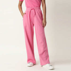 Nouvelle couleur grandes tailles femmes coupe régulière hiver plat avant évasé pantalon de survêtement de haute qualité écologique respirant - Product Image 1