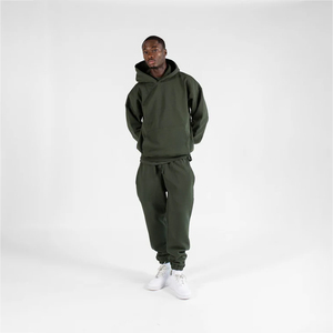 Sweat à capuche épais et lourd pour homme, coupe oversize, épaules tombantes, en molleton bouclette 500 460 400 g/m², personnalisable avec logo - Product Image 2