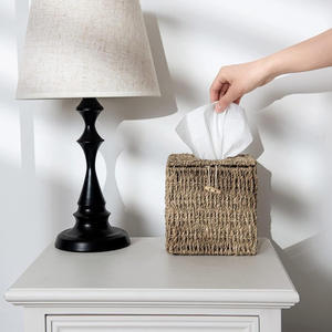 El precio más bajo, soporte de pañuelos de algas marinas sostenibles, accesorios de cocina, servilleteros de rafia hechos a mano - Product Image 4