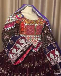 ชุดเดรสสไตล์อัฟกานิสถานแขนยาวสำหรับผู้หญิงเดรสวินเทจของชาวอัฟกานิสถานงานปัก2025คอสูงงานปักลวดลายเรียบง่ายล่าสุดของชนเผ่า - Product Image 3