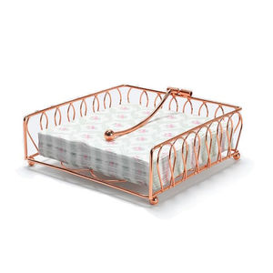 Dispensador de Servilletas Decorativo y Elegante, Moderno Porta Servilletas de Metal Color Oro Rosa, Decoración para Mesa de Comedor, Cocina y Restaurante, Venta al por Mayor - Product Image 3