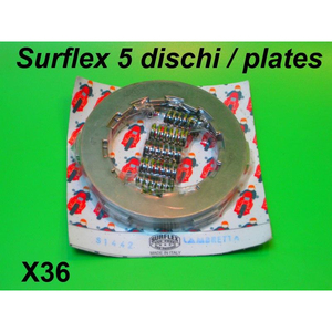 Juego de embrague de 5 placas Surflex + resortes mejorados Lambretta S1 S2 S3 GP DL Serveta - Product Image 1