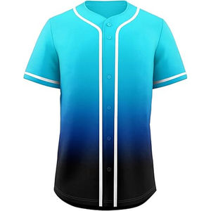 Ensemble de maillots de baseball respirants imprimés sur mesure, haute qualité, 100% polyester, uniformes, personnalisation de la marque de l'équipe, logo personnalisé, col en V, SPORTS - Product Image 1