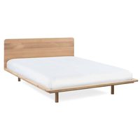 Cadre de lit moderne extensible et pliable, confortable et moelleux, fabriqué en teck massif, écologique, durable, multi-tailles, pour une utilisation en chambre à coucher