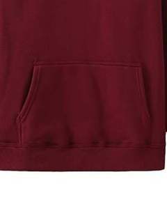 ชุดเซ็ตเสื้อฮู้ดดี้สีเบอร์กันดีและกางเกงจ็อกเกอร์สำหรับผู้หญิง ผ้าฝ้ายฟลีซ สไตล์ลำลอง สตรีทแวร์ ชุดสเวตสูทสองชิ้น สำหรับฤดูหนาว เหมาะสำหรับออกกำลังกาย - Product Image 4